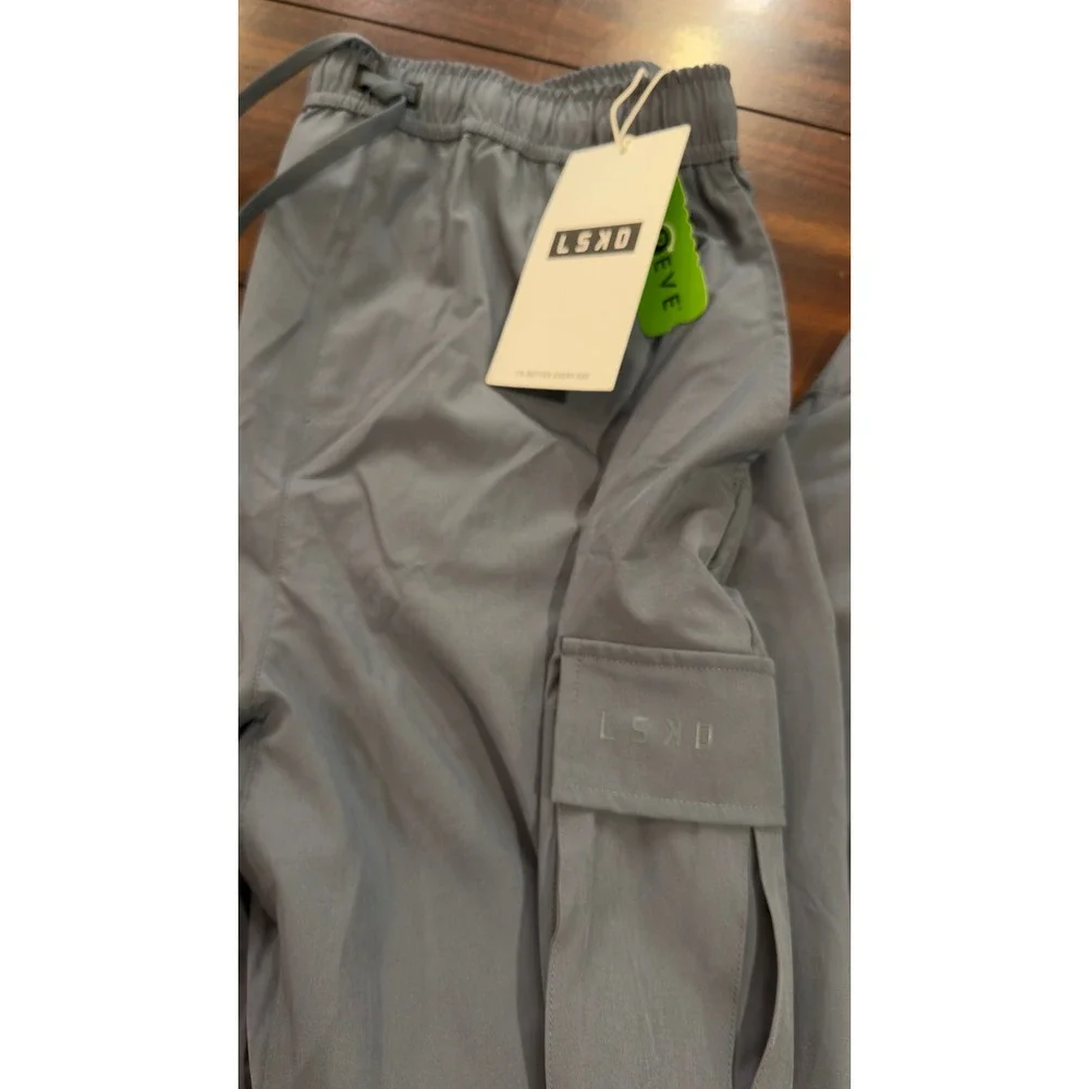 LSKD Energy Stretch Performance Cargo Joggers Storm Blue XL MAPT0002T New